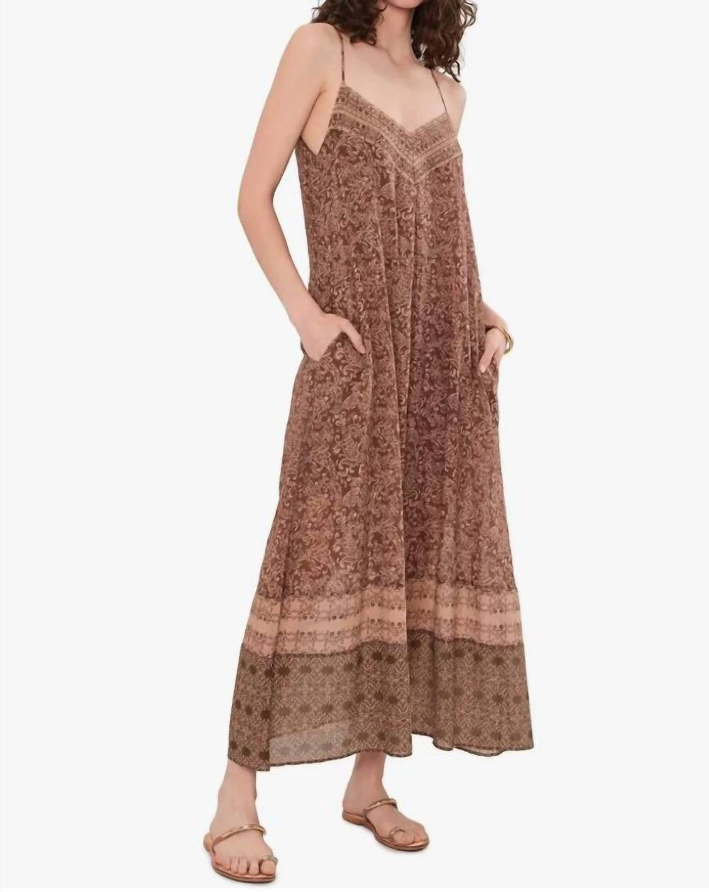 NEW SANCTUARY coastal v neck maxi dress in clay - Picture 5 of 5